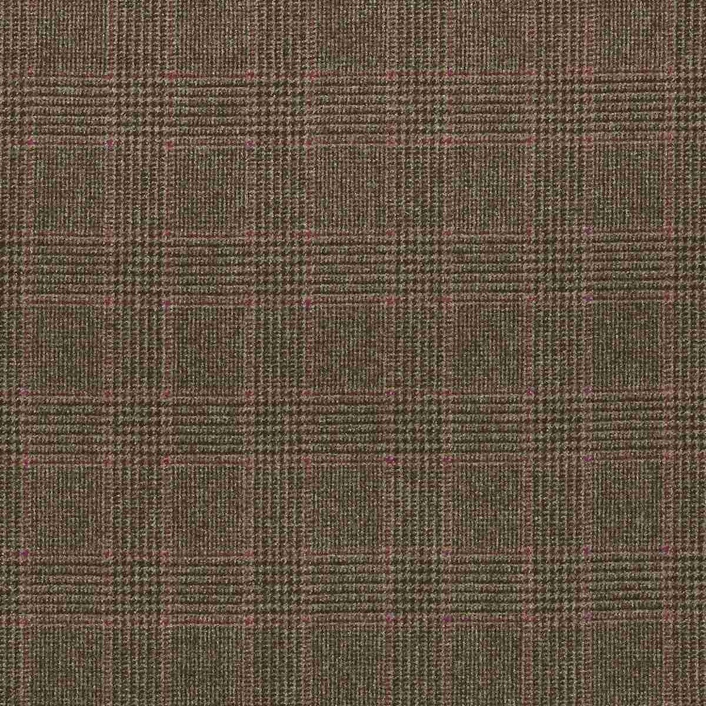 BROWN, 4"X3.5" PURPLE CHECKS
