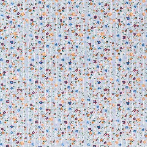 [660527] LIGHT BLUE, STRIPES AND MINI FLOWERS DESIGN