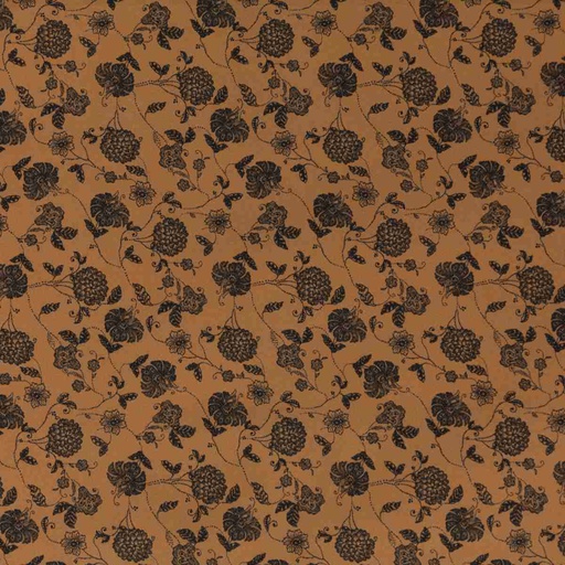 [660532] LIGHT BROWN, ORNAMENTAL FLOWERS DESIGN