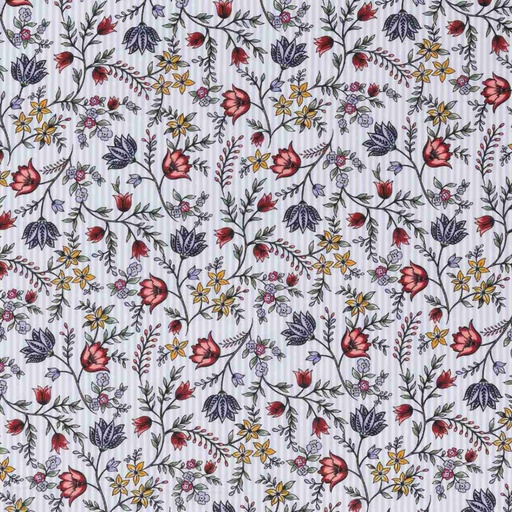 [660551] LIGHT BLUE, STRIPES AND FLOWERS DESIGN