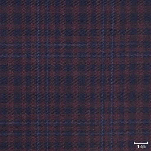 [450741] BURGUNDY, MIXED BLUE/WHITE CHECKS