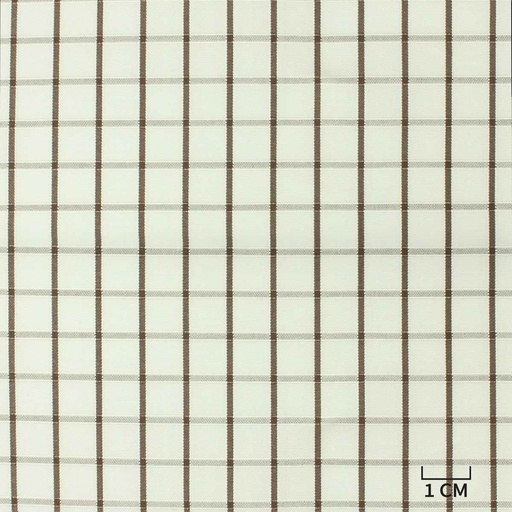 [A441] WHITE, BROWN CHECKS