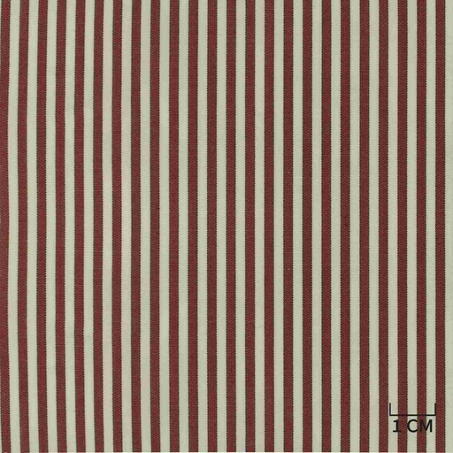 [H10453] WHITE/BURGUNDY STRIPES