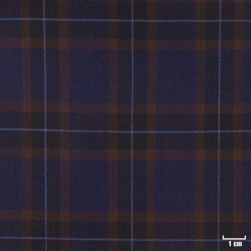 [315819] DARK BLUE, BROWN CHECKS