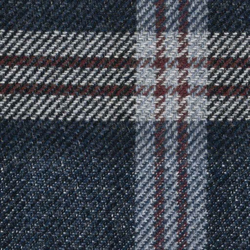 [316642] DARK BLUE, BROWN CHECKS