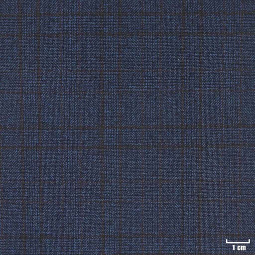 [315605] BLUE, SMALL BROWN CHECKS