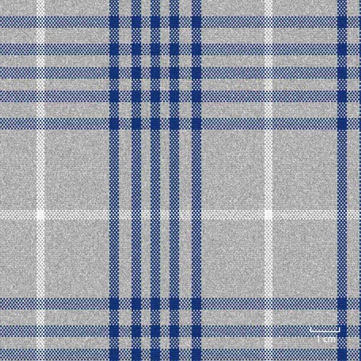 [451321] GREY, BIG BLUE_WHITE CHECKS