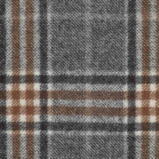 [319015] GREY, BIG ORANGE CHECKS (DR# 70115)